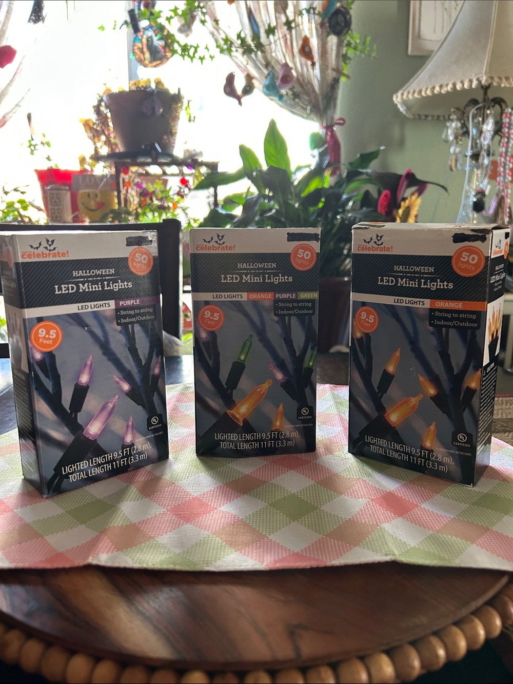Halloween LED Mini Lights String to String Indoor/Outdoor Bundle of Three Boxes
